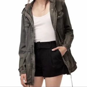Aritzia Hooded Trooper Jacket - Grey